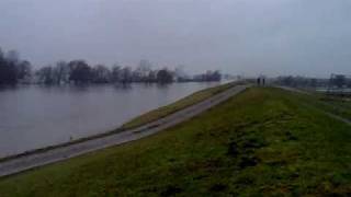 Rhein Hochwasser Flut 46562 Voerde 13111 Niederrhein NRW Rhine flood [upl. by Eiznekcam229]