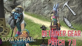 Final Fantasy XIV  Botanist amp Miner Retainer Gear Melds Patch 70 [upl. by Frierson161]