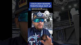 COLTS 2024 SEASON TICKETS SOLD OUT Shorts greenscreen Colts indianapoliscolts Nfl football [upl. by Anidan]