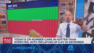 CPI number makes it unlikely Fed will cut rates in March says Jim Cramer [upl. by Lizzy]