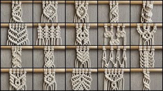 20 pattern elements for your macrame projects  Macrame for beginners  PART 9 [upl. by Petunia]