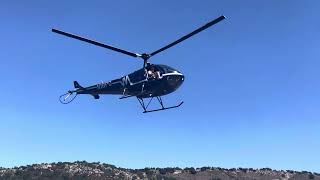 Enstrom 280FX Landing at Julian Pie Factory [upl. by Edison]