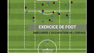 Améliorer l’occupation du terrain en possession  Exercice de foot [upl. by Ogu]