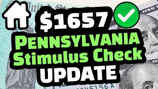 PA STIMULUS CHECK UPDATE  1657 ONE TIME PAYMENT SENDING NEXT MONTH [upl. by Aihsekal]