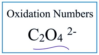 How to find the Oxidation Number for C in the C2O4 2 ion Oxalate ion [upl. by Eloccin100]