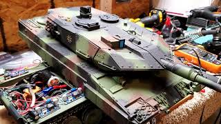 Taigen 116 Leopard 2A6 with FPV Arduino amp Flysky [upl. by Nosneh]