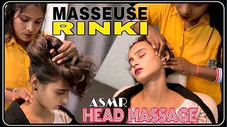 ASMR GREAT HEAD MASSAGE FOR DEEP SLEEP TO MANI BY INDIAN MASSEUES RINKI  No Talking [upl. by Gimble]