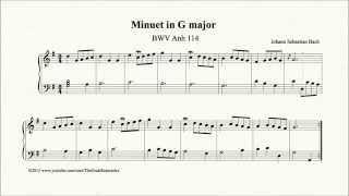 Bach Minuet in G major BWV Anh114 Organ [upl. by Brandon]