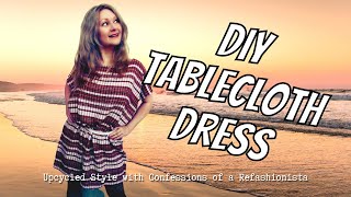 The Upcycled Tablecloth Dress a quick vintage refashion tutorial [upl. by Ferriter]