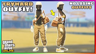 Female Tan Joggers Invisible Body Glitch Tryhard Modded Outfit No Transfer GTA Online [upl. by Qirat]