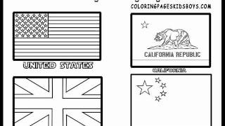 ColoringBuddyMike World Flags Coloring Pictures [upl. by Phina172]