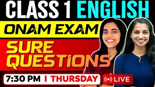 Class 1 English Onam Exam  Sure Questions  Exam Winner [upl. by Deth]