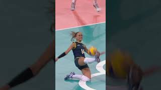 This volleyball save is INSANE 😲 Shorts [upl. by Bonnee]