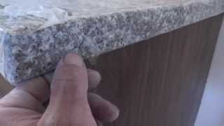 How To Install Granite Countertops On A Budget  Part 5  Sandpaper Polish Job [upl. by Yrebmik63]