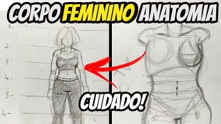 Como DESENHAR corpo FEMININO anime e realista FÁCIL [upl. by Volnak263]