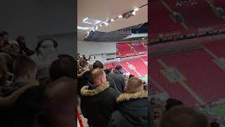 New Anfield Road stand is evacuated [upl. by Elagiba]