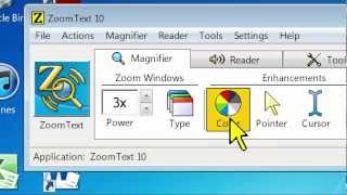 ZoomText 10 Tips and Tricks  Creating a Custom Color Filter Scheme [upl. by Inalaeham435]