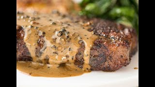 Steak with Creamy Peppercorn Sauce [upl. by Kos295]