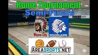 Boys Rome Tourney Woodlawn vs Wayne City [upl. by Nirehtak]