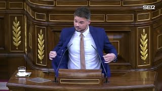 Rufián responde a Abascal sobre la vestimenta en el Congreso quotMarcelino Camacho llevaba jersey y [upl. by Enneicul]