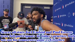 JOEL EMBIID SPEAKING TO THE MEDIA ABOUT HIS INJURIES CRITICISM amp MISSING FIRST 4 GAMES OF SEASON [upl. by Elyrpa]