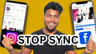 how to stop syncing profile picture instagram  stop profile sync instagram to Facebook [upl. by Eenitsed771]