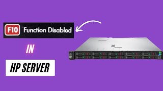 F10 Function Disabled in HP Server  HP ProLiant DL360e Gen8 [upl. by Ahcsropal411]