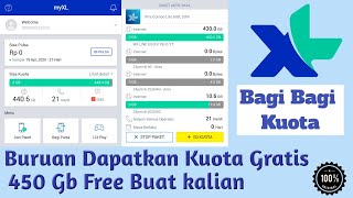 Buruan Cara Dapatkan Kuota 450 GB Gratis Langsung Dari XL [upl. by Yanehc]