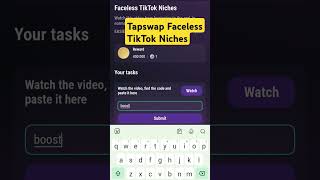 Faceless TikTok Niches  Tapswap Faceless TikTok Niches  Tapswap video code today  youtubeshorts [upl. by Haley]