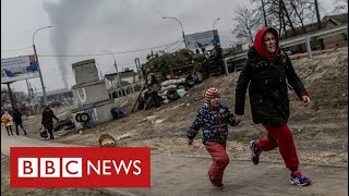 Children flee under fire as Russians advance on Kyiv  BBC News [upl. by Ondrea]