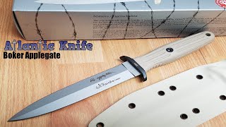 BOKER APPLEGATEFAIRBAIRN 11quot COMBAT DESERT STORM DOUBLE EDGE FIXED BLADE KNIFE  120543DES [upl. by Eirrab]