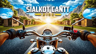 Army Area Sialkot Cantt Exploring on Bike  Beautiful Roads in Sialkot Motorcycle POV Tour sialkot [upl. by Idolem771]