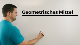 Geometrisches Mittel auch mit Prozenten Statistik  Mathe by Daniel Jung [upl. by Ayomat]