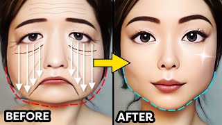 5MIN FULL FACE LIFT MASSAGE WITH HANDS✨GET YOUNGER GLOWING SKIN ANTIAGING FACE MASSAGE✨ [upl. by Aneer]