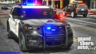 Playing GTA 5 As A POLICE OFFICER City Patrol LAPD GTA 5 Lspdfr Mod 4K [upl. by Efram]