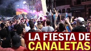 Barcelona 31 Alavés  La fiesta de Canaletas por la Copa del Rey  Diario AS [upl. by Ailey]