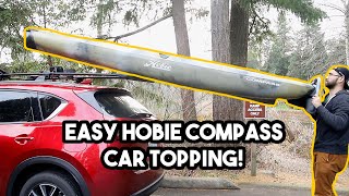 Super easy Hobie Compass Car Topping Load amp Unload Kayak with Yakima ShowBoat 66 on Mazda CX5 [upl. by Elvyn]