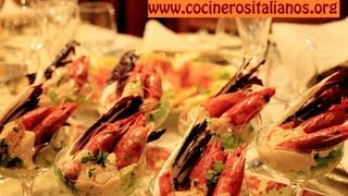 Cocktail de Gambas y Langostinos  Cocineros Italianos  RecetasdeMamá [upl. by Odnavres247]