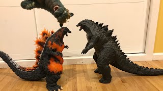 GODZILLA 2014 VS BURNING GODZILLA 1995 Short Film [upl. by Garbers307]