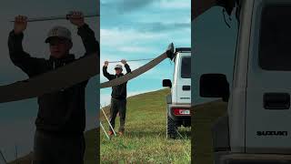 Armando toldo en Jimny overlanding4x4 overland asmr offroad4x4 adventure coffee [upl. by Kajdan]