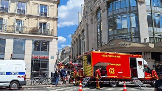 Paris  Incendie dun immeuble dhabitation dans le Marais 06 2024 Building Fire in central Paris [upl. by Raimes]