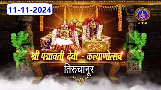 Sri Padmavathi Ammavari  Kalyanotsavam  Tiruchanoor  11112024  SVBC4 Hindi  SVBC TTD [upl. by Eloccin]