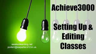 Achieve3000  Setting Up and Editing Classes [upl. by Alaine35]