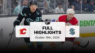 Flames at Kraken  October 19 2024  NHL Full Game Highlights [upl. by Akirderf966]