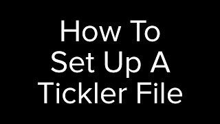 How To Set Up A Tickler File [upl. by Magnuson]