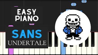 Sans EASY Piano Tutorial  Undertale [upl. by Dinsdale]