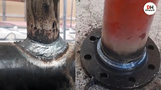 Satisfying welding videos  types of electric arc welding  Pipe Welding Tips [upl. by Almap]