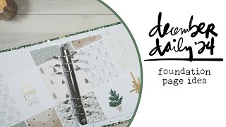 December Daily 2024  Foundation Page Idea  Using Journaling Cards [upl. by Eidualc]