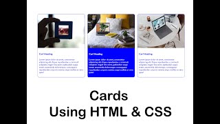 Cards in CSS amp HTML in URDUHINDI [upl. by Mcdougall]