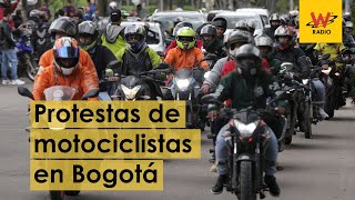 Motociclistas protestan por pico y placa [upl. by Oiramaj]